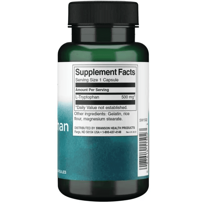 vitanetshop - SW1502 - L-Tryptophan 500mg - 2