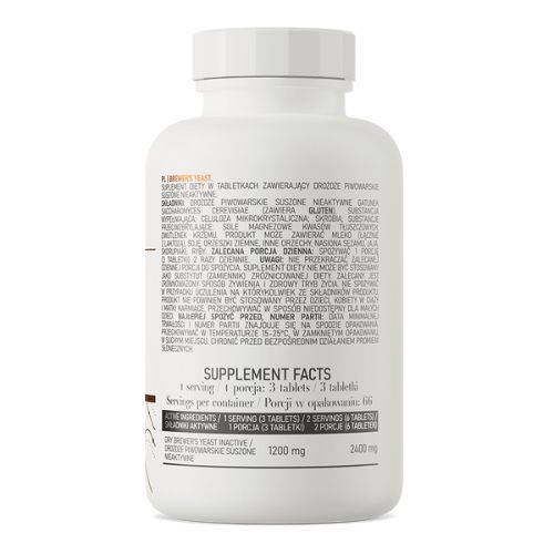 OS25728 - Brewer's Yeast (200 Tabs, 400mg) - label