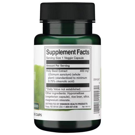 SWH247 - Holy Basil Extract (60 capsules) - label