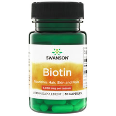 Vitamin B-7 (Biotin) (30 Caps, 5000mcg)