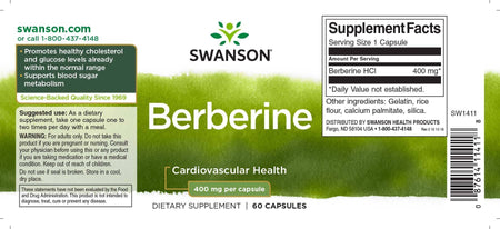 vitanetshop - SW1411 - Berberine (60 Caps, 400mg) - 3