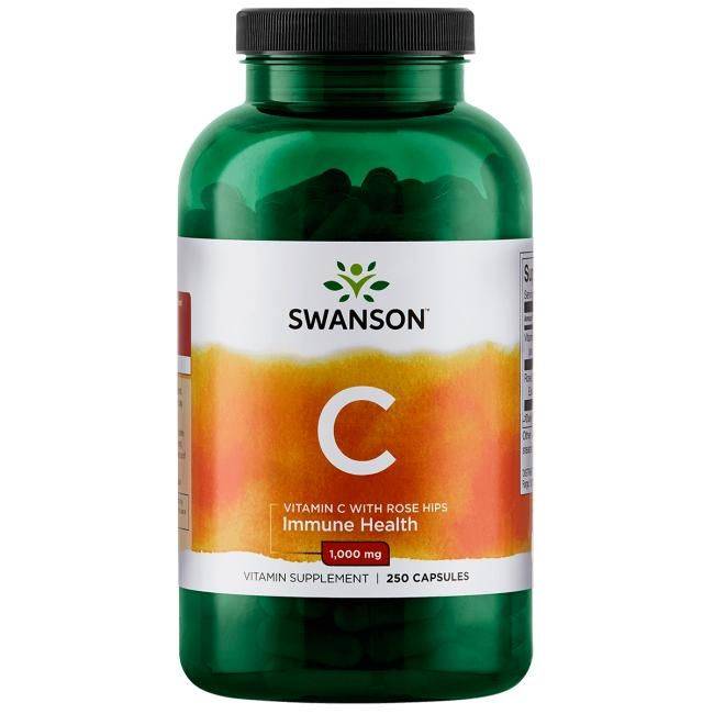 Vitamin C 1000 + Hagebutten (250 Kapseln, 1000mg)