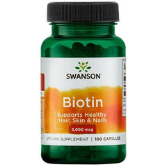 Vitamin B-7 (Biotin) (100 Caps, 5000mcg)